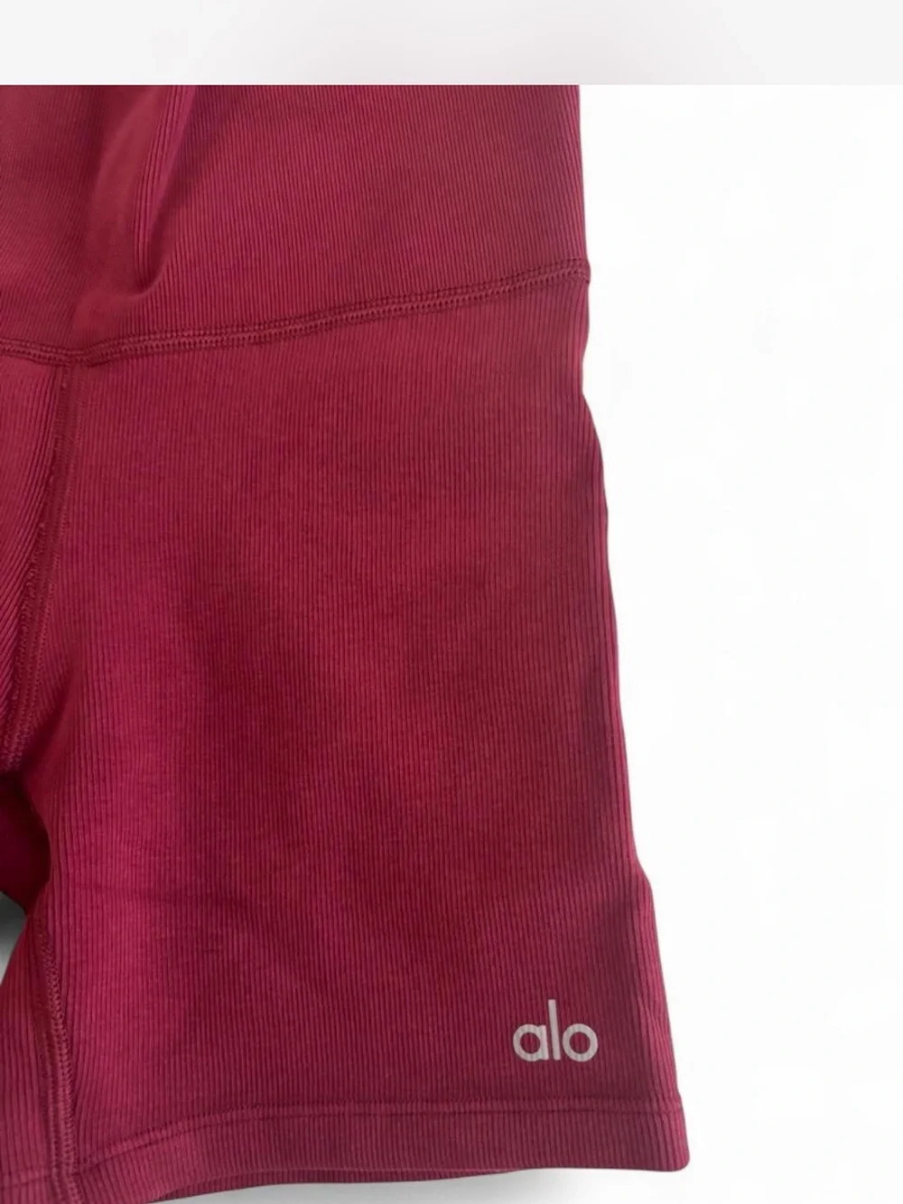 LIKE NEW ALO Yoga Burgundy Seamless Bra and Shorts